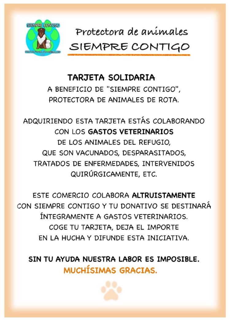 Tarjetas solidarias a beneficio de SIEMPRE CONTIGO