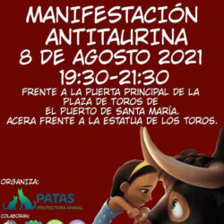 MANIFESTACIÓN ANTITAURINA 8 DE AGOSTO