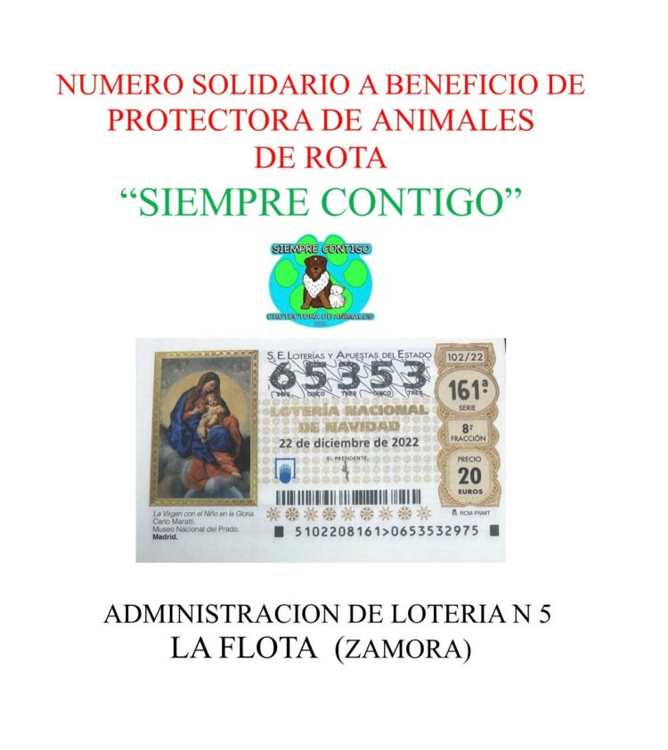 LOTERÍA DE NAVIDAD A BENEFICIO DE SIEMPRE CONTIGO